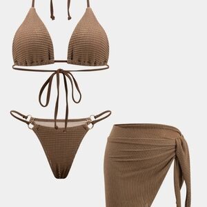 Brown Women's Swim Set